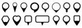 Set pin map marker pointer icon, GPS location flat symbol Ã¢â¬â for stock